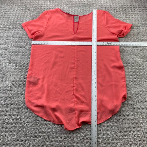 Le Chateau Women's Blouse Size Extra Large XL Orange Cocktail Party Business - Picture 7 of 9